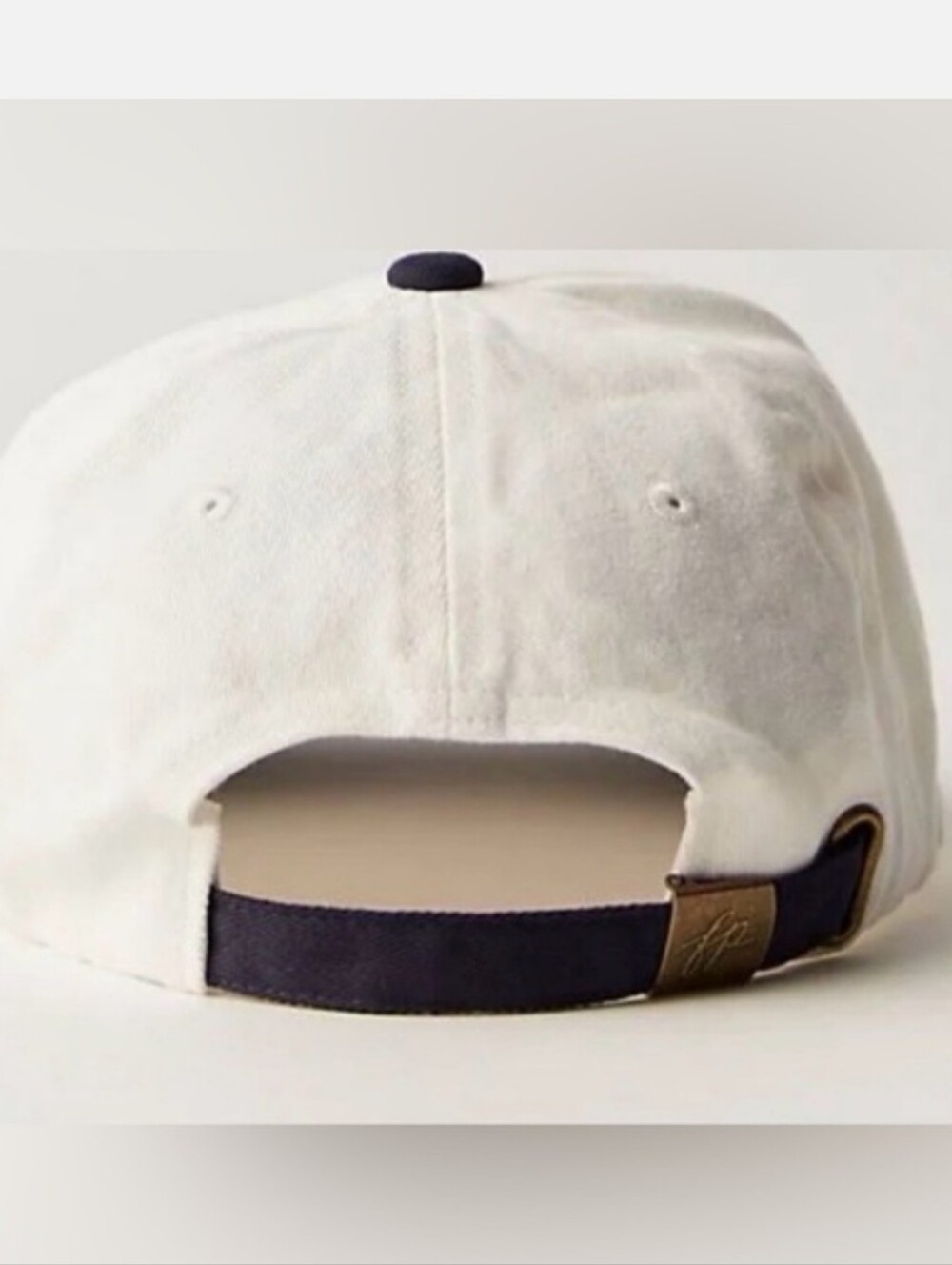 Free People White & Navy Anchor Charm Baseball Hat - Picture 2 of 3
